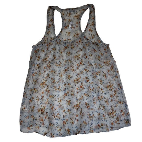 Aerie Blue Floral Tank Top Size M Flowy Design Perfect for Layering Vintage NWT - Picture 6 of 12